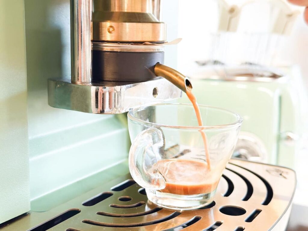 Il caffè espresso appena fatto
